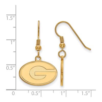 University of Georgia Gold-Plated Sterling Silver UGA Letter G Earrings – view 2