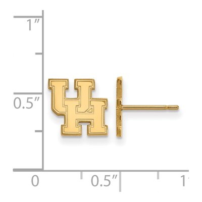 University of Houston Gold-Plated Sterling Silver Extra Small Stud Earrings – view 2