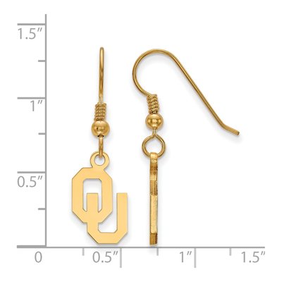 University of Oklahoma Gold-Plated Sterling Silver O-U Earrings – view 2