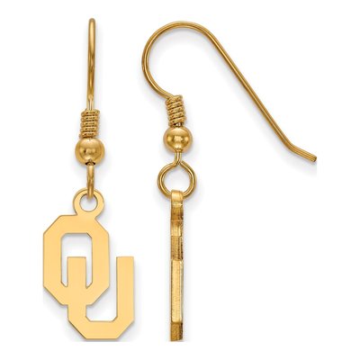 University of Oklahoma Gold-Plated Sterling Silver O-U Earrings