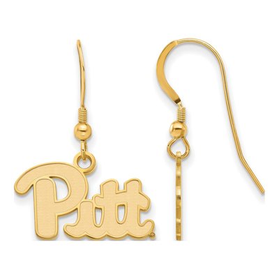 University of Pittsburgh Gold-Plated Sterling Silver Pitt Panthers Earrings