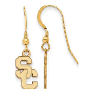 University of Southern California Gold-Plated Sterling Silver USC S-C Small Earrings