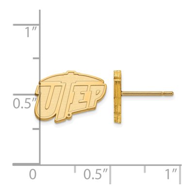 University of Texas at El Paso Gold-Plated Sterling Silver UTEP Extra Small Stud Earrings – view 2