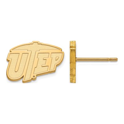 University of Texas at El Paso Gold-Plated Sterling Silver UTEP Extra Small Stud Earrings