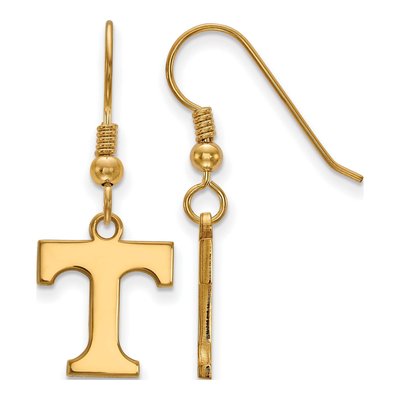 University of Tennessee Gold-Plated Sterling Silver Letter T Earrings