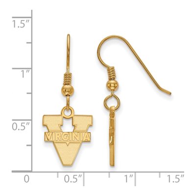 University of Virginia Gold-Plated Sterling Silver UVA Earrings – view 2