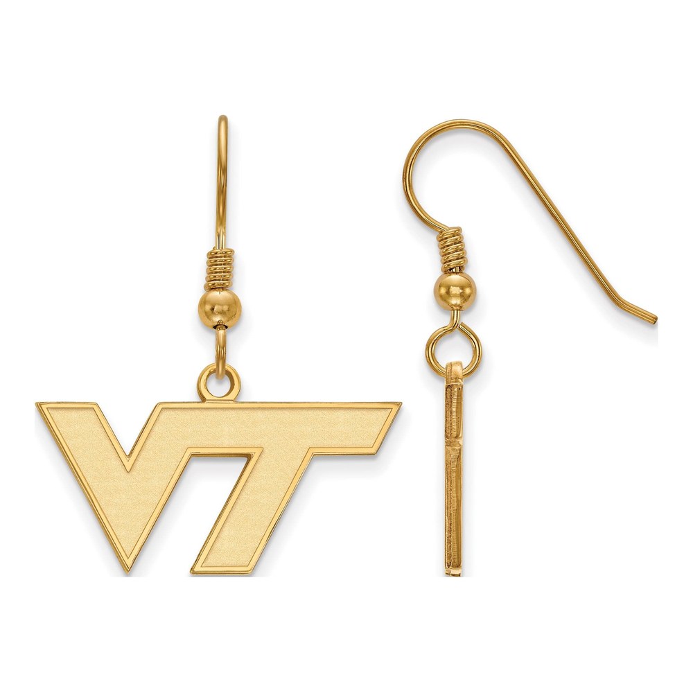 Virginia Tech Gold-Plated Sterling Silver V-T Earrings