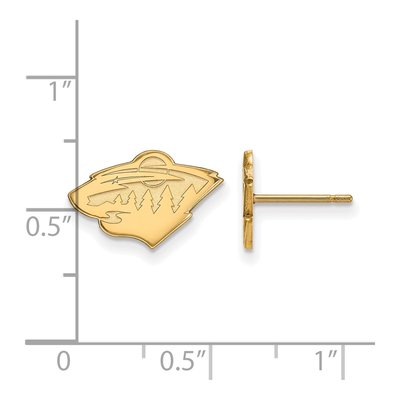Minnesota Wild Gold-Plated Sterling Silver Earrings – view 2