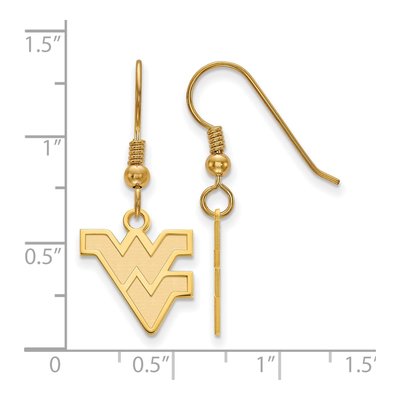West Virginia University Gold-Plated Sterling Silver Earrings – view 2
