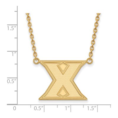 Xavier University Gold-Plated Sterling Silver Large Letter X Pendant Necklace – view 2