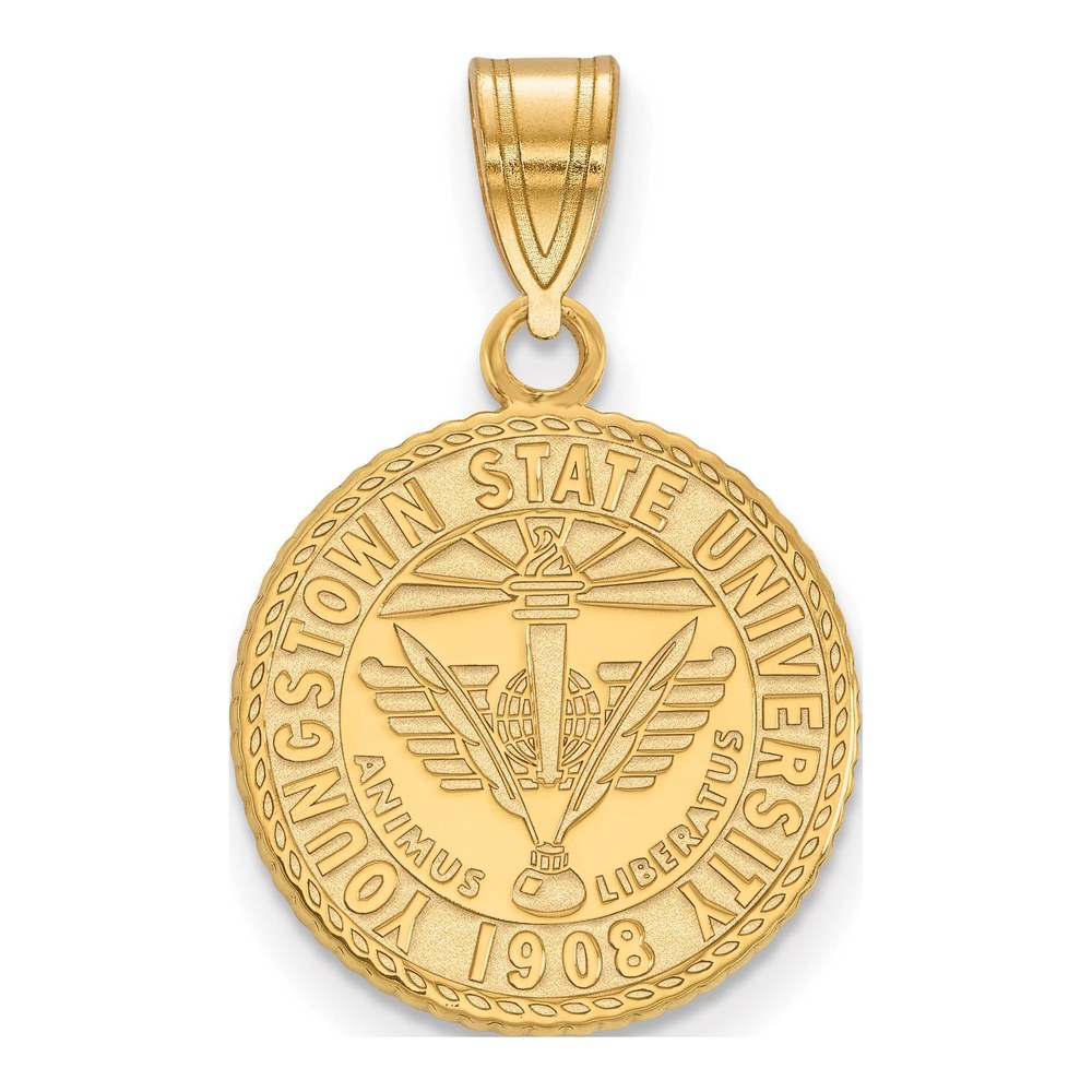 Youngstown State University Gold-Plated Sterling Silver Medium Crest Pendant
