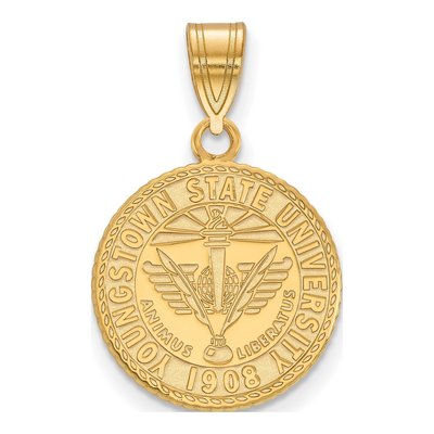 Youngstown State University Gold-Plated Sterling Silver Medium Crest Pendant