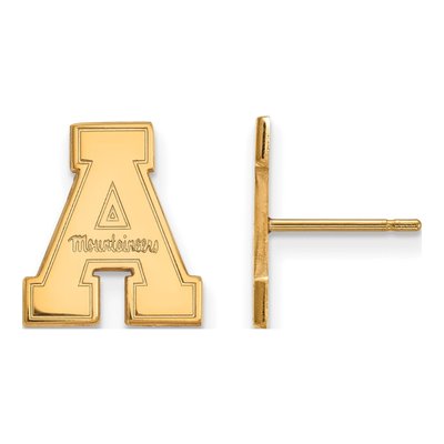 Appalachian State University Gold-Plated Sterling Silver Button Stud Earrings