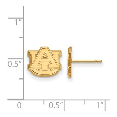 Auburn University Gold-Plated Sterling Silver A-U Stud Earrings – view 2