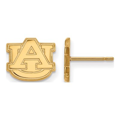 Auburn University Gold-Plated Sterling Silver A-U Stud Earrings