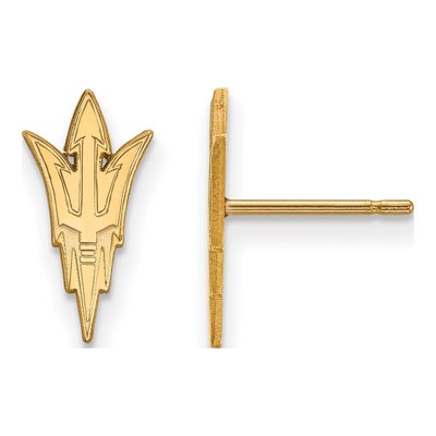 Arizona State University Gold-Plated Sterling Silver Pitchfork Stud Earrings