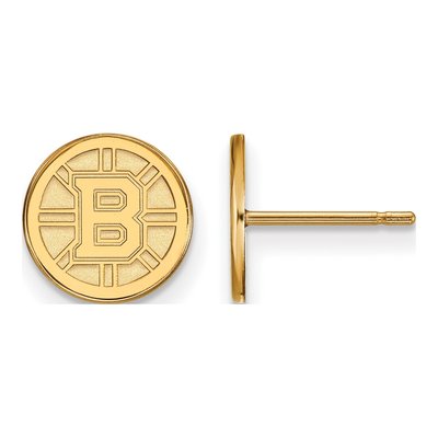 Boston Bruins Gold-Plated Sterling Silver Earrings