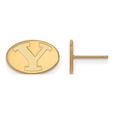 Brigham Young University Gold-Plated Sterling Silver BYU Letter Y Stud Earrings