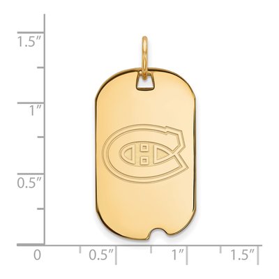 Montreal Canadiens Gold-Plated Sterling Silver Dog Tag Pendant – view 2