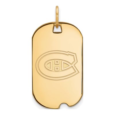 Montreal Canadiens Gold-Plated Sterling Silver Dog Tag Pendant