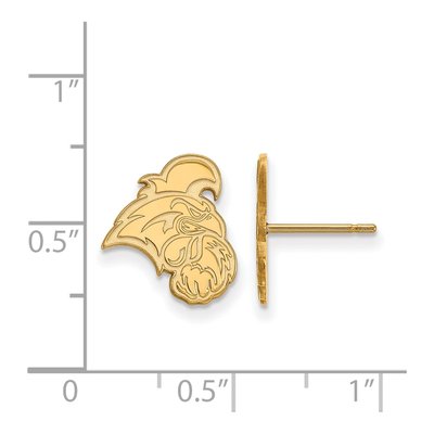 Coastal Carolina University Gold-Plated Sterling Silver Chanticleer Small Stud Earrings – view 2