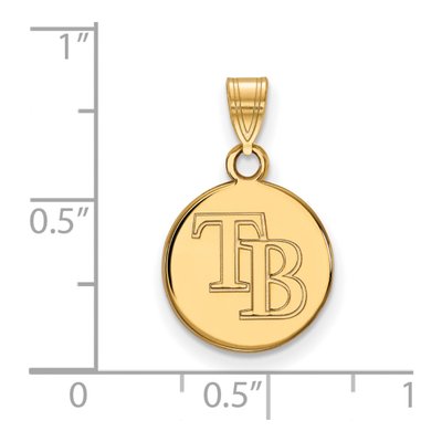 Tampa Bay Rays Gold-Plated Sterling Silver Small Disc Pendant – view 2