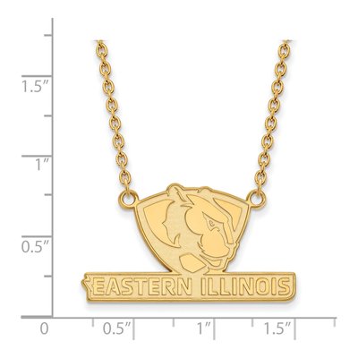 Eastern Illinois University Gold-Plated Sterling Silver Large Pendant Necklace – view 2