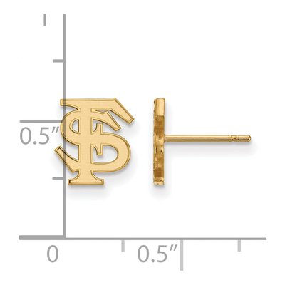 Florida State University Gold-Plated Sterling Silver Seminoles Stud Earrings – view 2