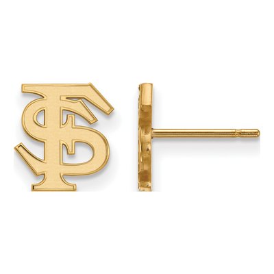 Florida State University Gold-Plated Sterling Silver Seminoles Stud Earrings