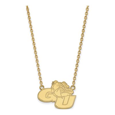 Gonzaga University Gold-Plated Sterling Silver Large Bulldogs Pendant Necklace