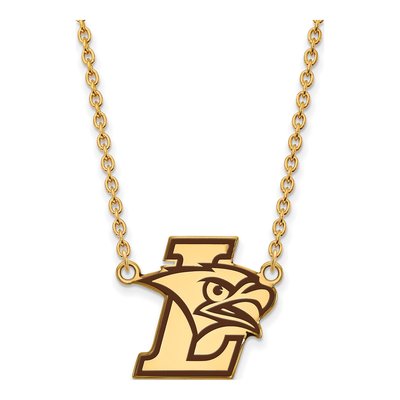 Lehigh University Gold-Plated Sterling Silver Large Enameled Pendant Necklace