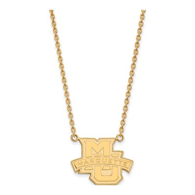 Marquette University Gold-Plated Sterling Silver Large Pendant Necklace