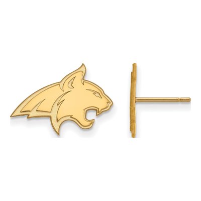 Montana State University Gold-Plated Sterling Silver Bobcat Stud Earrings