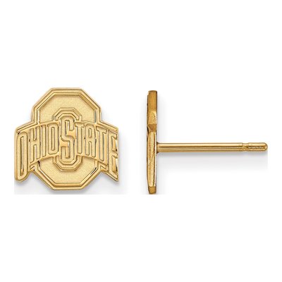Ohio State University Gold-Plated Sterling Silver Extra Small Stud Earrings