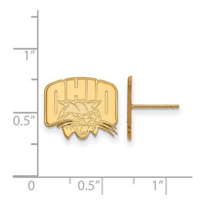 Ohio University Gold-Plated Sterling Silver Stud Earrings – view 2