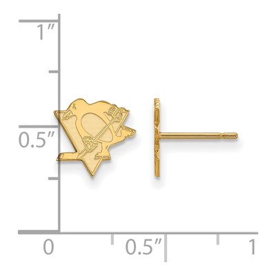 Pittsburgh Penguins Gold-Plated Sterling Silver Extra Small Earrings – view 2