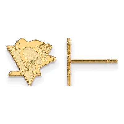 Pittsburgh Penguins Gold-Plated Sterling Silver Extra Small Earrings