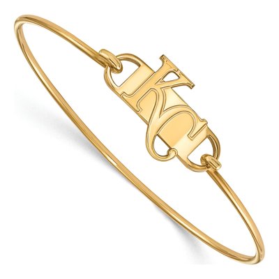 Kansas City Royals Gold-Plated Sterling Silver Small Wire Bangle Bracelet