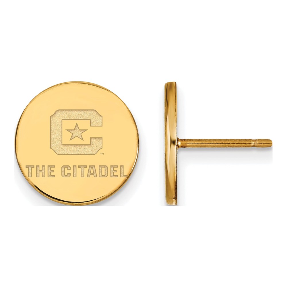 Sterling Silver Gold-Plated With Gp Logoart The Citadel Small Post Earrings
