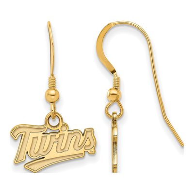 Minnesota Twins Gold-Plated Sterling Silver Dangle Earrings
