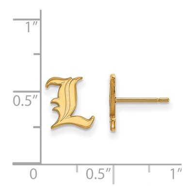 University of Louisville Gold-Plated Sterling Silver Letter L Stud Earrings – view 2