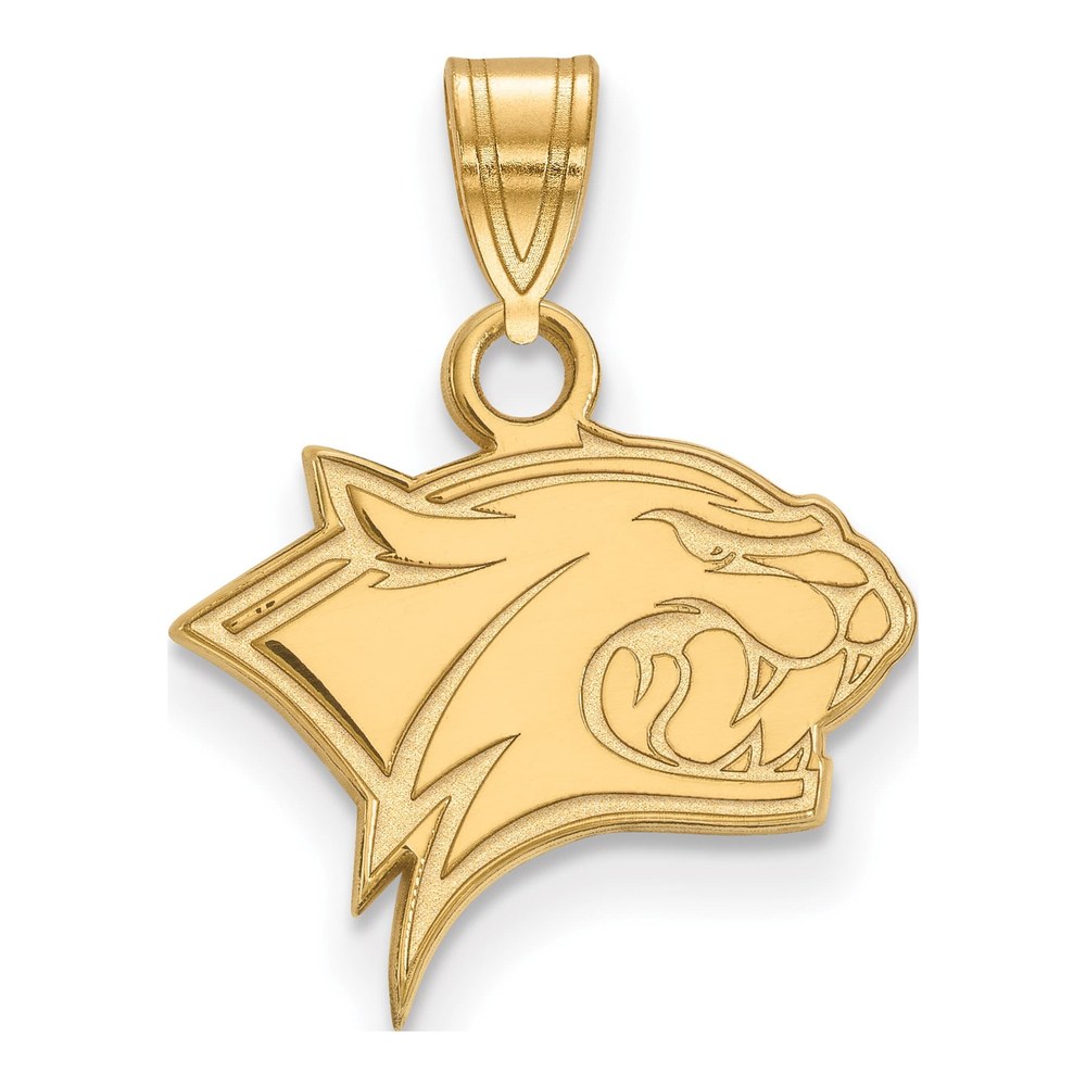 Sterling Silver Gold-Plated Logoart University Of New Hampshire Wildcat Small Pendant