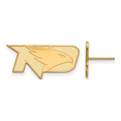 University of North Dakota Gold-Plated Sterling Silver UND Fighting Hawks Stud Earrings