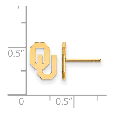 University of Oklahoma Gold-Plated Sterling Silver O-U Earrings – view 2