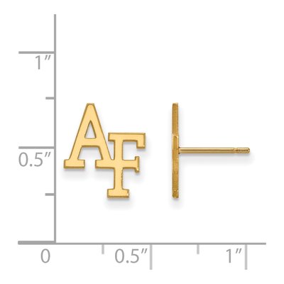 United States Air Force Academy Gold-Plated Sterling Silver US Air Stud Earrings – view 2