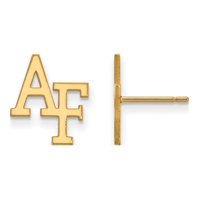 United States Air Force Academy Gold-Plated Sterling Silver US Air Stud Earrings