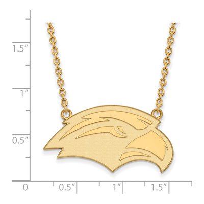 USM Eagle Pendant Necklace, 18" Gold-Plated Silver – view 2