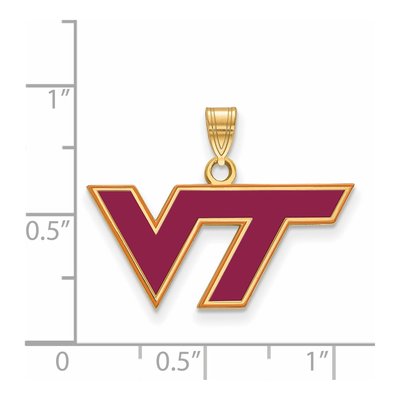 Virginia Tech V-T Pendant | Gold-Plated Sterling Silver – view 2