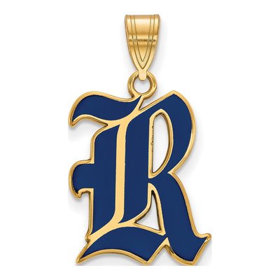 Rice University Gold-Plated Sterling Silver Large Letter R Pendant