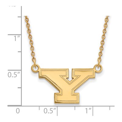 Youngstown State University Gold-Plated Sterling Silver Small Letter Y Pendant Necklace – view 2